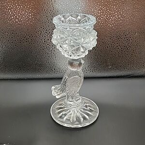 Vintage Hofbauer Byrd Lead Crystal Candlestick Made in Germany 6.75"